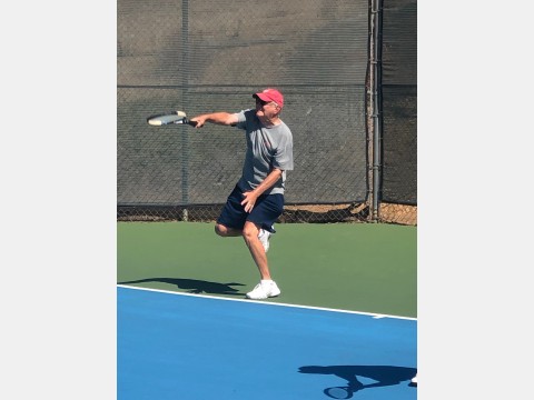 Left photo of tennis players