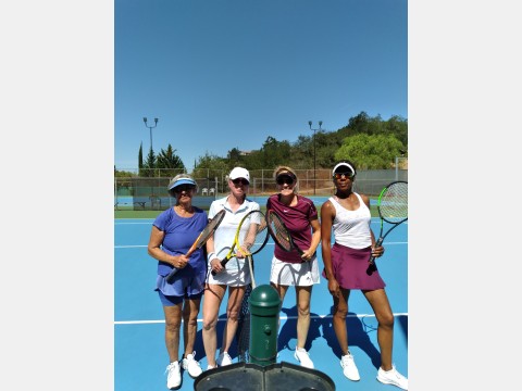 Left photo of tennis players